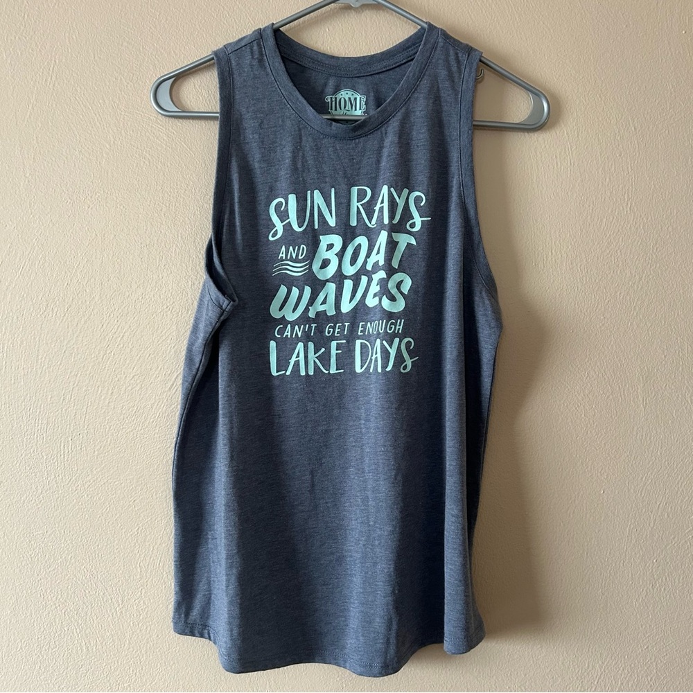 Home Free Dark Gray Graphic Tank